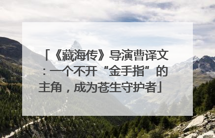 《藏海传》导演曹译文：一个不开“金手指”的主角，成为苍生守护者
