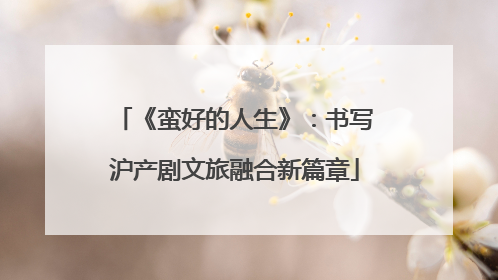 《蛮好的人生》：书写沪产剧文旅融合新篇章