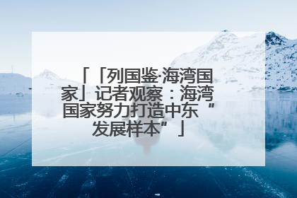 「列国鉴·海湾国家」记者观察：海湾国家努力打造中东“发展样本”