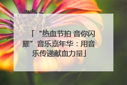 “热血节拍 音你闪耀”音乐嘉年华：用音乐传递献血力量