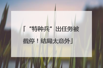 “特种兵”出任务被截停！结局太意外