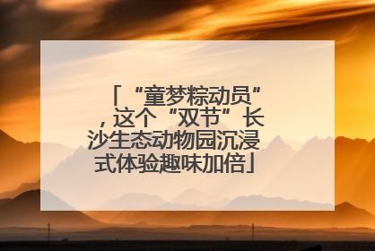 “童梦粽动员”，这个“双节”长沙生态动物园沉浸式体验趣味加倍