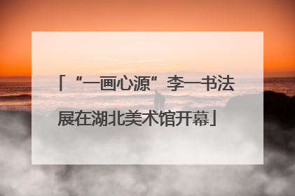 “一画心源”李一书法展在湖北美术馆开幕