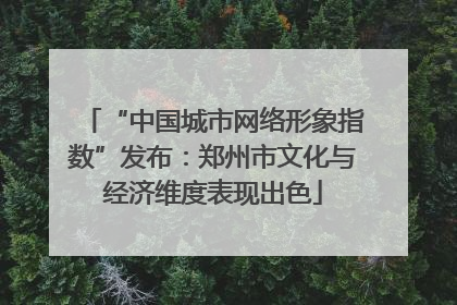 “中国城市网络形象指数”发布：郑州市文化与经济维度表现出色