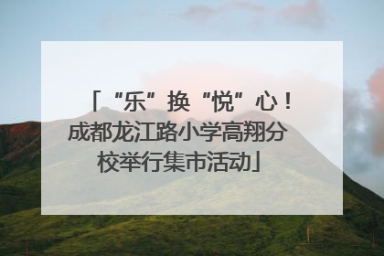 “乐”换“悦”心！成都龙江路小学高翔分校举行集市活动
