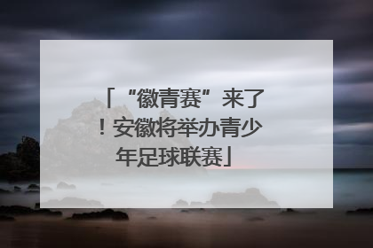 “徽青赛”来了！安徽将举办青少年足球联赛