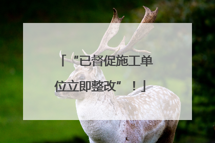“已督促施工单位立即整改”！