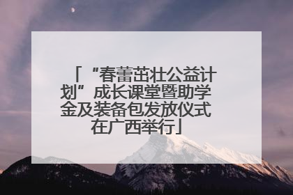 “春蕾茁壮公益计划”成长课堂暨助学金及装备包发放仪式在广西举行