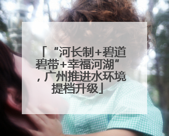 “河长制+碧道碧带+幸福河湖”，广州推进水环境提档升级