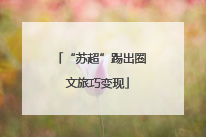 “苏超”踢出圈 文旅巧变现