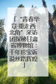 “青春华章·重走西北角”采访团探秘甘肃省博物馆：千年珍宝诉说丝路辉煌