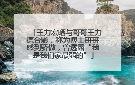 王力宏晒与哥哥王力德合影，称为博士哥哥感到骄傲，曾透露“我是我们家最弱的”