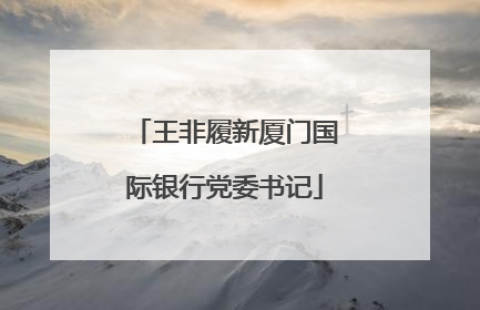 王非履新厦门国际银行党委书记
