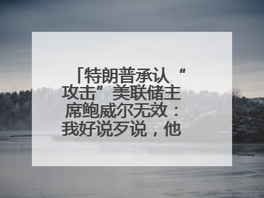 特朗普承认“攻击”美联储主席鲍威尔无效：我好说歹说，他就是不降息