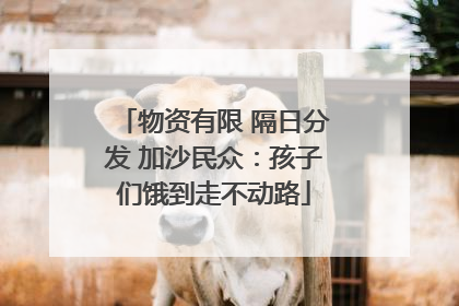 物资有限 隔日分发 加沙民众：孩子们饿到走不动路