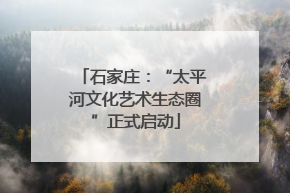 石家庄：“太平河文化艺术生态圈”正式启动