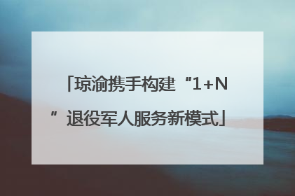 琼渝携手构建“1+N”退役军人服务新模式