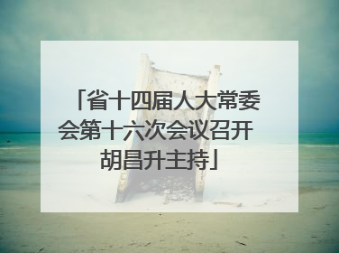 省十四届人大常委会第十六次会议召开 胡昌升主持