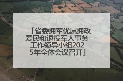 省委拥军优属拥政爱民和退役军人事务工作领导小组2025年全体会议召开