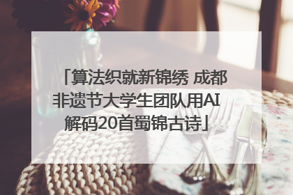 算法织就新锦绣 成都非遗节大学生团队用AI解码20首蜀锦古诗