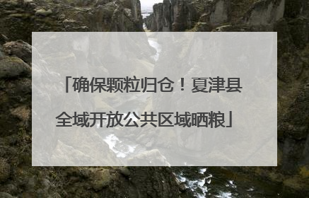 确保颗粒归仓！夏津县全域开放公共区域晒粮
