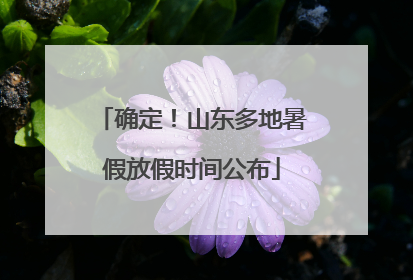 确定！山东多地暑假放假时间公布