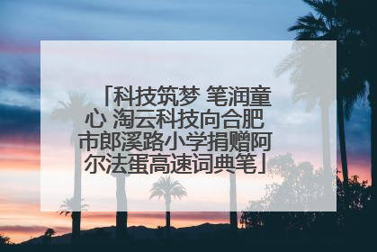科技筑梦 笔润童心 淘云科技向合肥市郎溪路小学捐赠阿尔法蛋高速词典笔