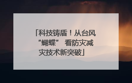 科技铸盾！从台风“蝴蝶” 看防灾减灾技术新突破