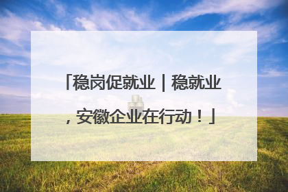 稳岗促就业｜稳就业，安徽企业在行动！