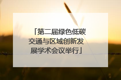 第二届绿色低碳交通与区域创新发展学术会议举行