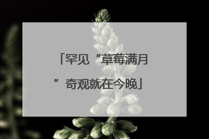 罕见“草莓满月”奇观就在今晚