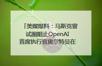 美媒爆料：马斯克曾试图阻止OpenAI首席执行官奥尔特曼在中东的AI交易