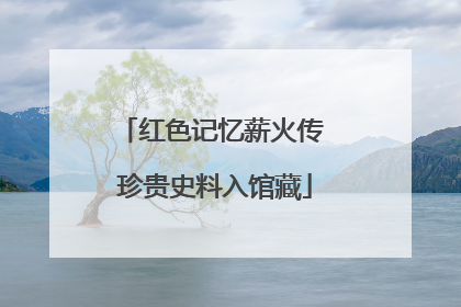 红色记忆薪火传 珍贵史料入馆藏