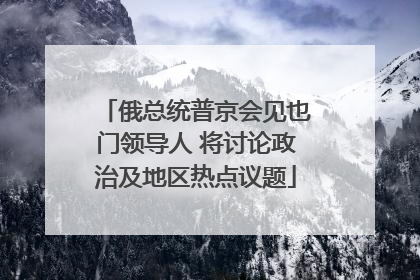 俄总统普京会见也门领导人 将讨论政治及地区热点议题