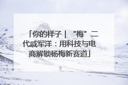 你的样子｜“梅”二代戚军洋：用科技与电商解锁杨梅新赛道