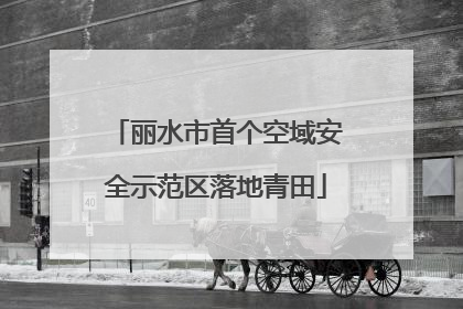 丽水市首个空域安全示范区落地青田