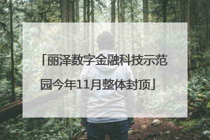 丽泽数字金融科技示范园今年11月整体封顶