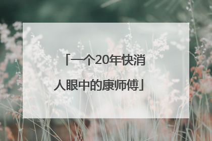 一个20年快消人眼中的康师傅