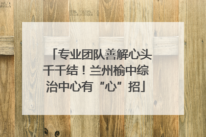 专业团队善解心头千千结！兰州榆中综治中心有“心”招