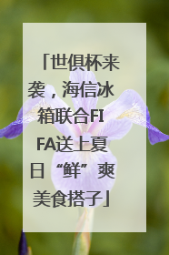 世俱杯来袭，海信冰箱联合FIFA送上夏日“鲜”爽美食搭子