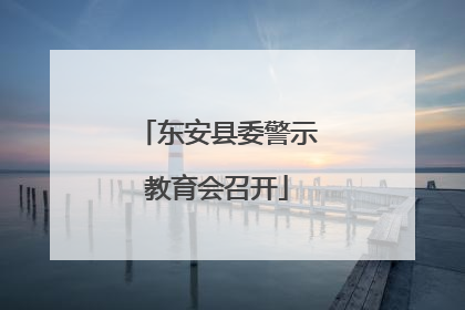 东安县委警示教育会召开