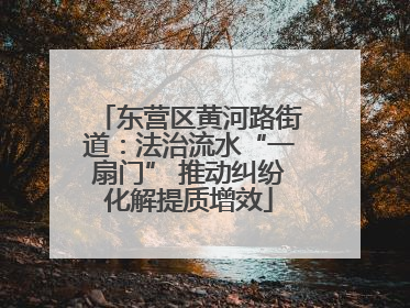 东营区黄河路街道：法治流水“一扇门” 推动纠纷化解提质增效