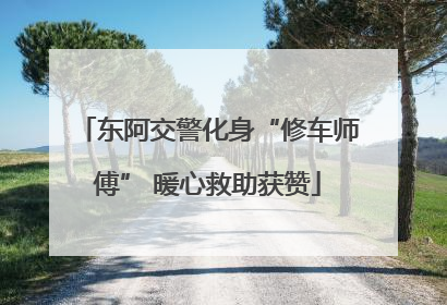 东阿交警化身“修车师傅” 暖心救助获赞