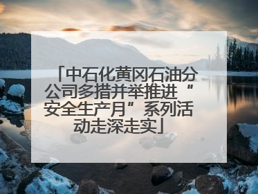 中石化黄冈石油分公司多措并举推进“安全生产月”系列活动走深走实