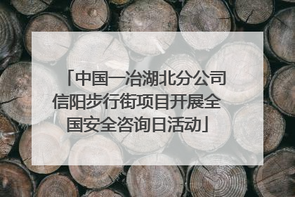 中国一冶湖北分公司信阳步行街项目开展全国安全咨询日活动