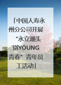 中国人寿永州分公司开展“永立潮头 别YOUNG青春”青年员工活动