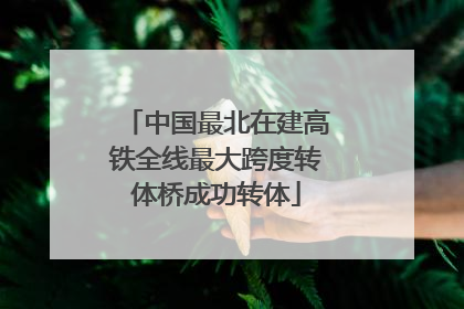 中国最北在建高铁全线最大跨度转体桥成功转体