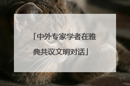 中外专家学者在雅典共议文明对话