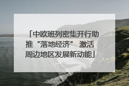 中欧班列密集开行助推“落地经济” 激活周边地区发展新动能