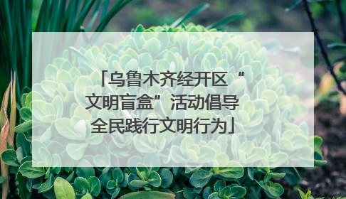 乌鲁木齐经开区“文明盲盒”活动倡导全民践行文明行为